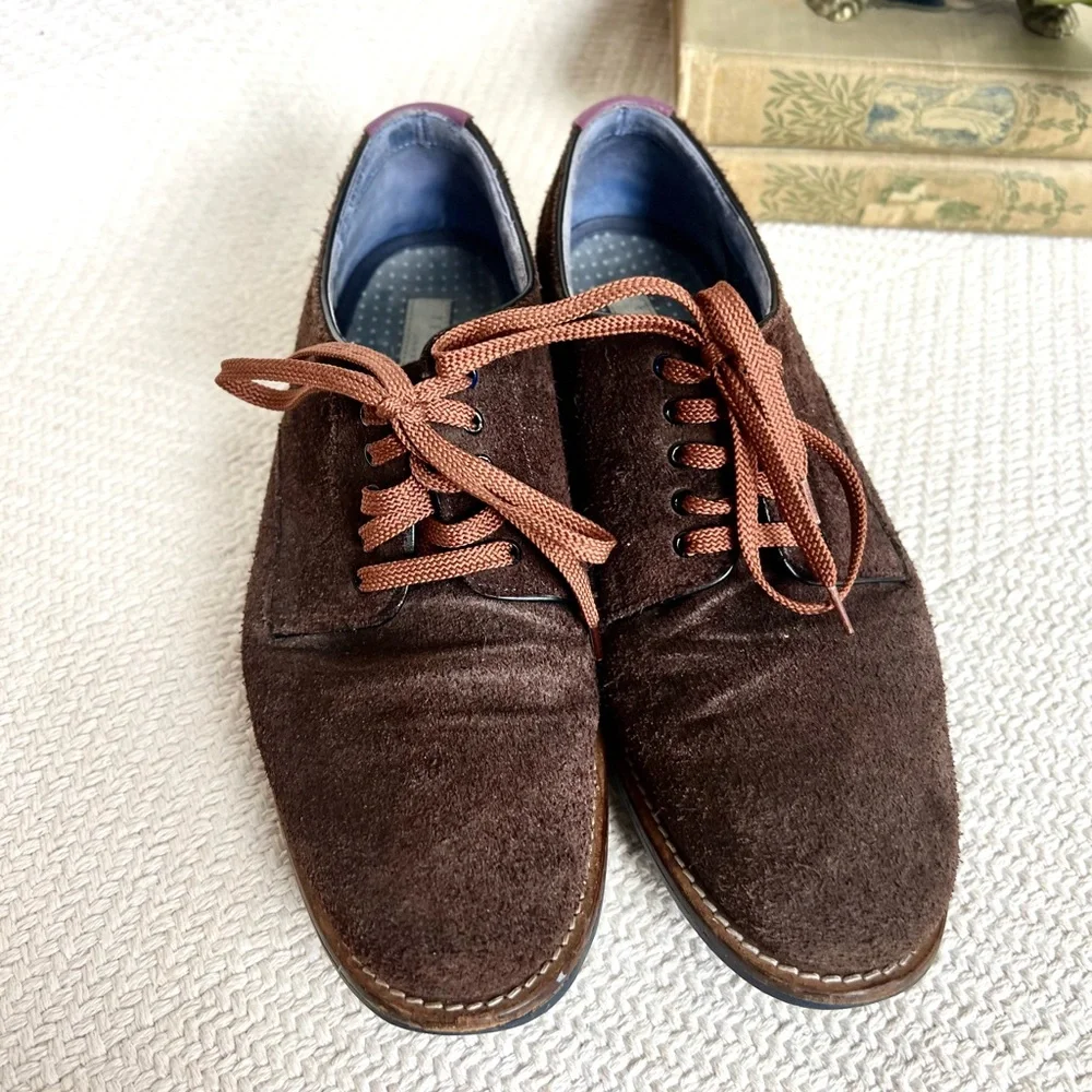 Ted Baker London TICH2 Brown Leather Lace Up Oxford Dress Shoes men’s 9.5